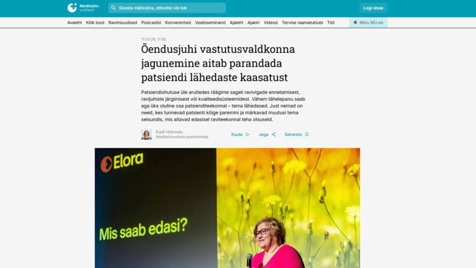 Patsiendiohutus tähendab ka lähedaste kaasamist